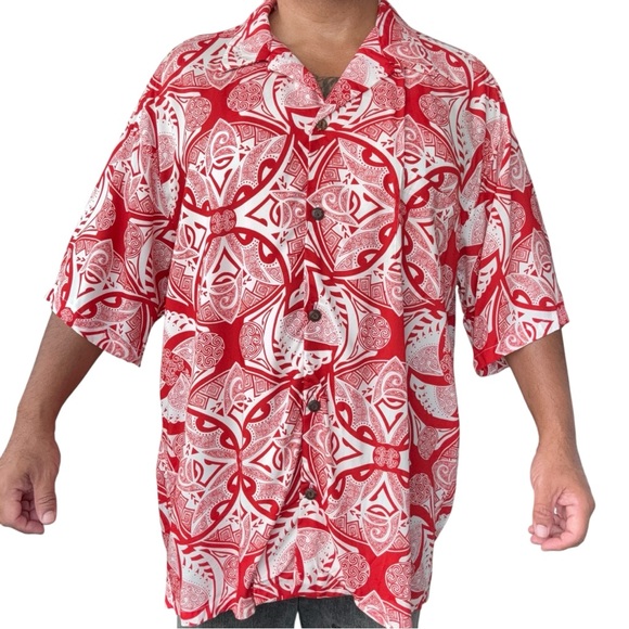 Manuhealii Other - Manuhealii men’s shirt full button rayon 2XL